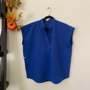 Winning blue Rafaela scrub top